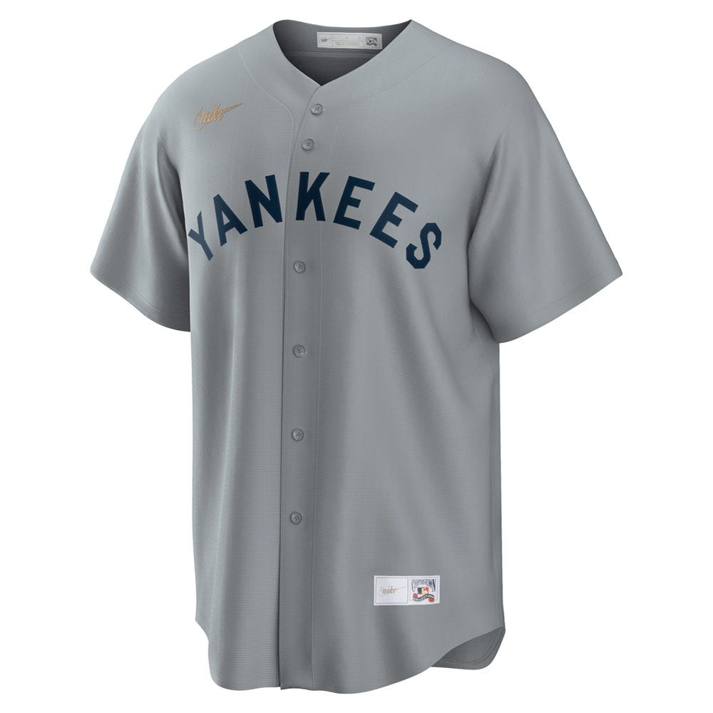 Men's New York Yankees Mickey Mantle Road Cooperstown Collection Player Jersey - Gray