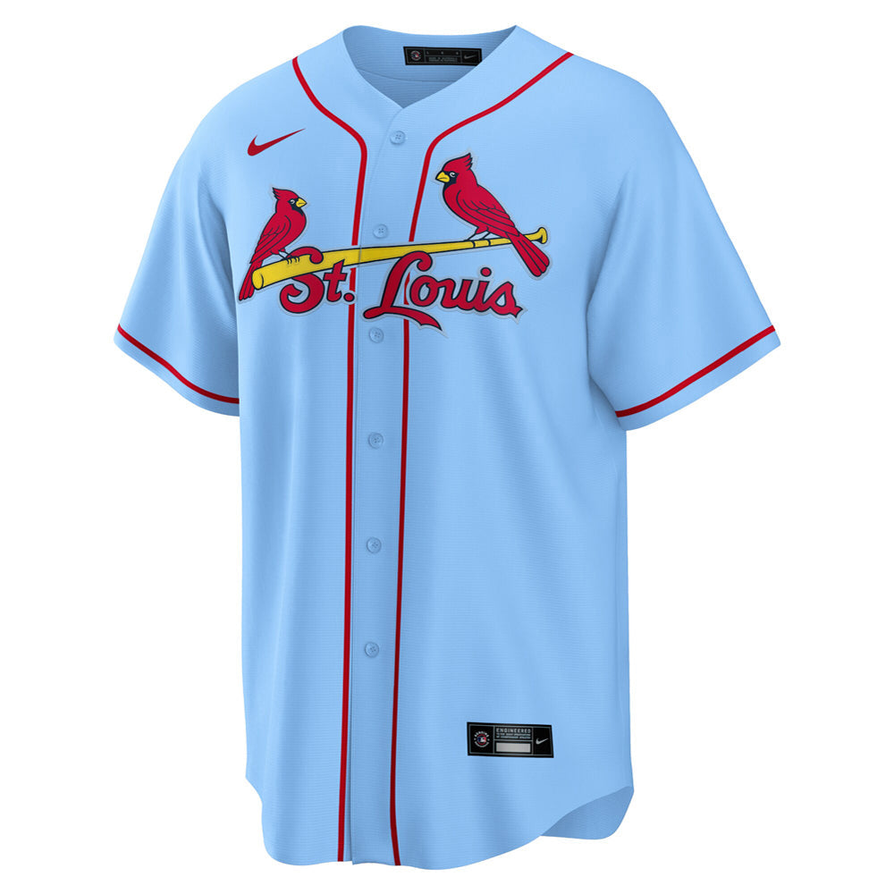 Men's St. Louis Cardinals Yadier Molina Alternate Player Name Jersey - Light Blue